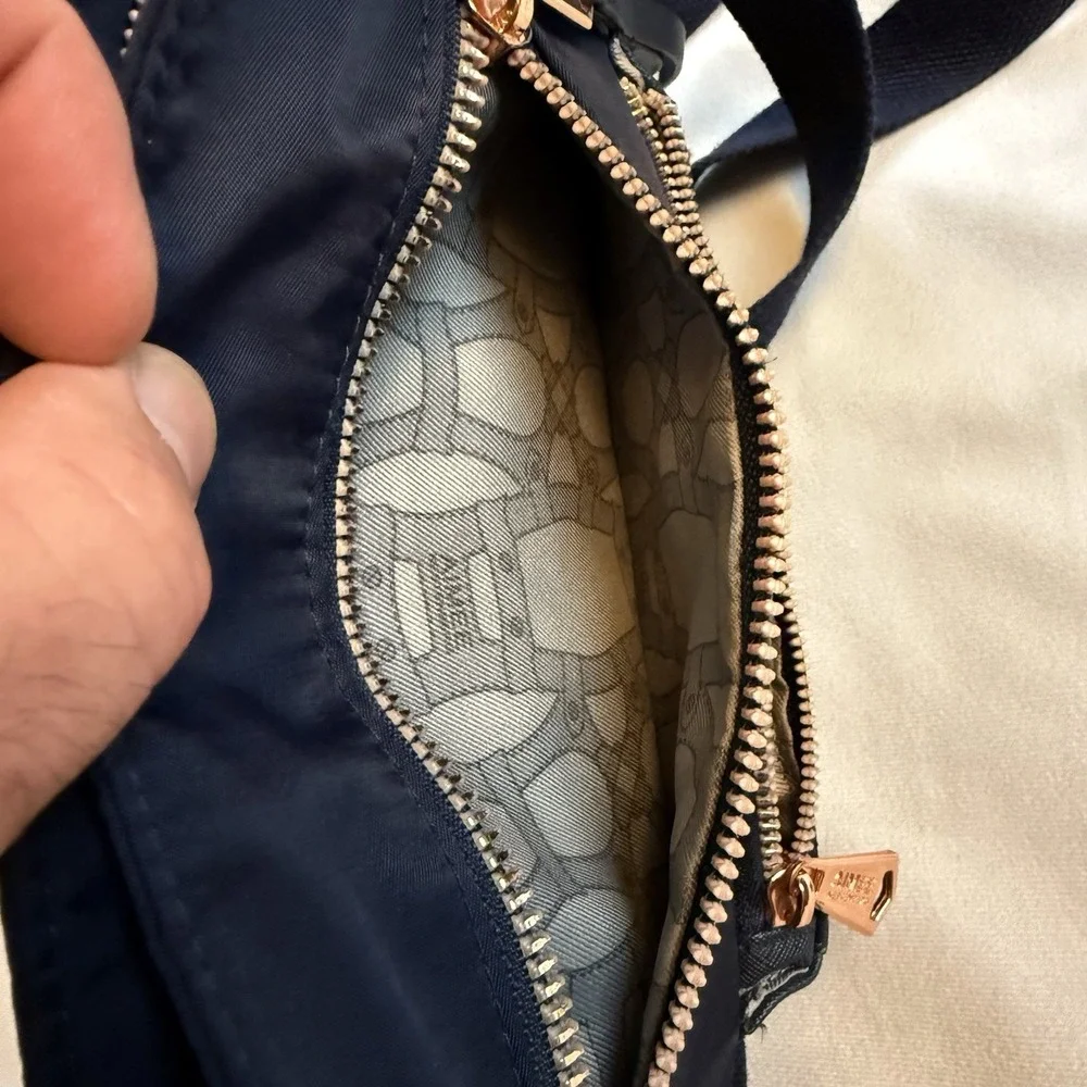 Aimee Kestenberg Women's Messenger Bag Dark Blue‎ Nylon Crossbody Bag EUC